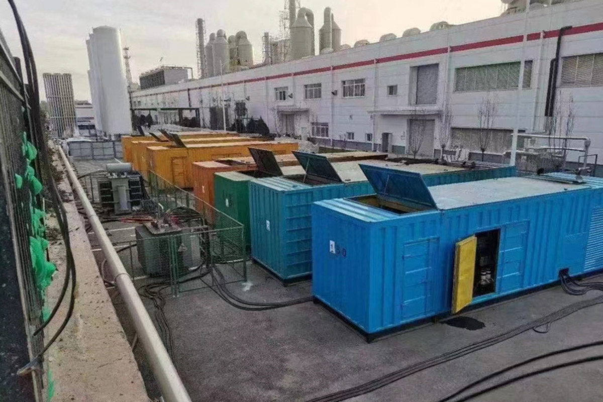 新龙镇发电机租赁施工现场